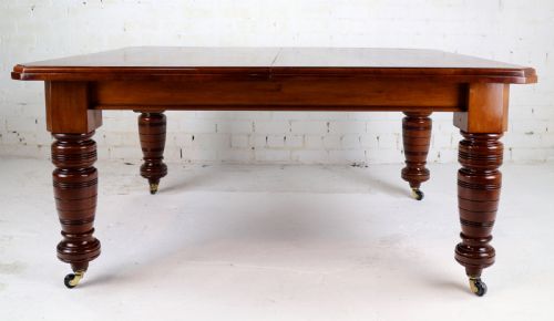 MAPLE CO VICTORIAN MAHOGANY EXTENDING DINING TABLE WITH THREE LEAVES - ADDITIONAL PHOTO 20