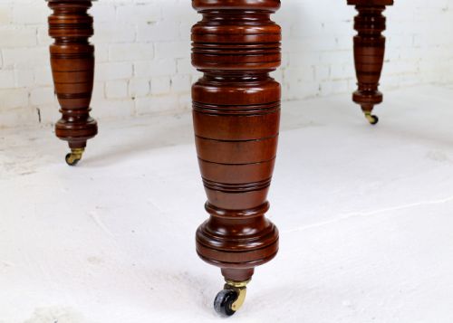 MAPLE CO VICTORIAN MAHOGANY EXTENDING DINING TABLE WITH THREE LEAVES - ADDITIONAL PHOTO 23