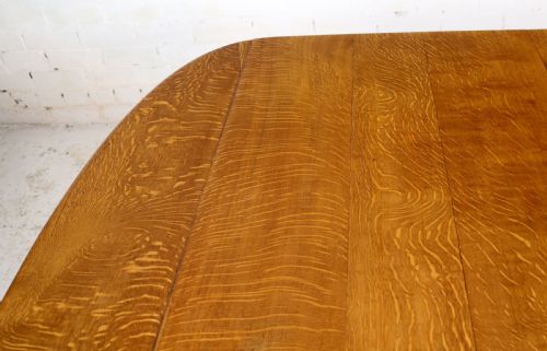 EARLY VICTORIAN OAK EXTENDING DINING TABLE 5 LEAVES 12 FT - ADDITIONAL PHOTO 18