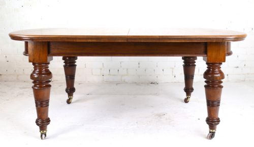 EARLY VICTORIAN OAK EXTENDING DINING TABLE 5 LEAVES 12 FT - ADDITIONAL PHOTO 24
