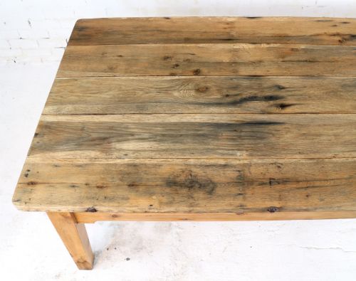 19TH CENTURY SCOTTISH ESTATE LARGE OAK PITCH PINE KITCHEN PREPARATION TABLE - ADDITIONAL PHOTO 16