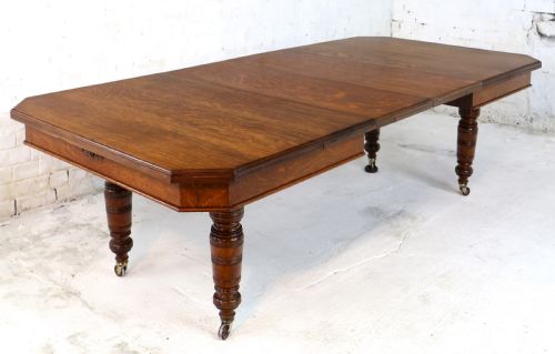 VICTORIAN OAK DINING TABLE 2 LEAVES 8FT 4SEATS 10 - ADDITIONAL PHOTO 2