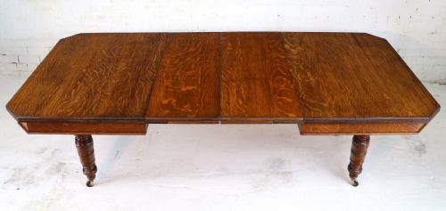 VICTORIAN OAK DINING TABLE 2 LEAVES 8FT 4SEATS 10 - ADDITIONAL PHOTO 4