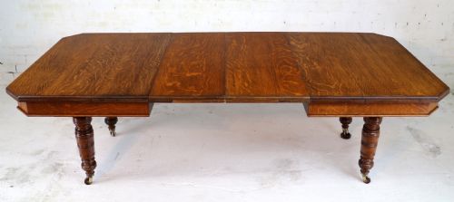 VICTORIAN OAK DINING TABLE 2 LEAVES 8FT 4SEATS 10 - ADDITIONAL PHOTO 5