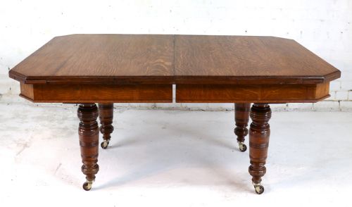 VICTORIAN OAK DINING TABLE 2 LEAVES 8FT 4SEATS 10 - ADDITIONAL PHOTO 10