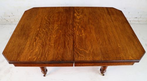 VICTORIAN OAK DINING TABLE 2 LEAVES 8FT 4SEATS 10 - ADDITIONAL PHOTO 12