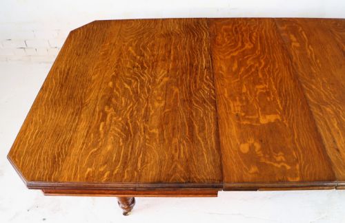 VICTORIAN OAK DINING TABLE 2 LEAVES 8FT 4SEATS 10 - ADDITIONAL PHOTO 14