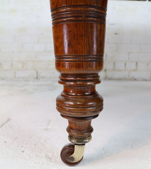 VICTORIAN OAK DINING TABLE 2 LEAVES 8FT 4SEATS 10 - ADDITIONAL PHOTO 16