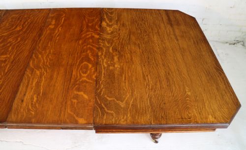 VICTORIAN OAK DINING TABLE 2 LEAVES 8FT 4SEATS 10 - ADDITIONAL PHOTO 19