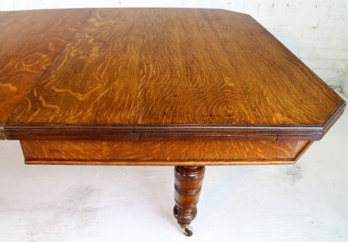 VICTORIAN OAK DINING TABLE 2 LEAVES 8FT 4SEATS 10 - ADDITIONAL PHOTO 23
