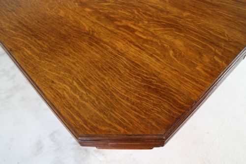 VICTORIAN OAK DINING TABLE 2 LEAVES 8FT 4SEATS 10 - ADDITIONAL PHOTO 25