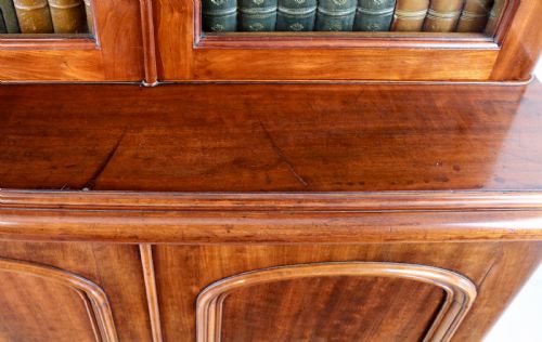 VICTORIAN MAHOGANY THREE DOOR BOOKCASE - ADDITIONAL PHOTO 15
