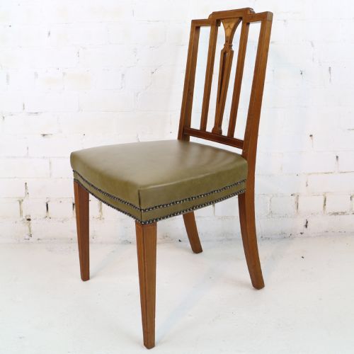 SET OF TWELVE SHERATON REVIVAL MAHOGANY INLAID DINING CHAIRS BY JAMES GARVIE SONS ABERDEEN 12 - ADDITIONAL PHOTO 10