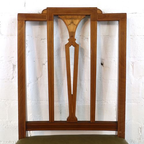 SET OF TWELVE SHERATON REVIVAL MAHOGANY INLAID DINING CHAIRS BY JAMES GARVIE SONS ABERDEEN 12 - ADDITIONAL PHOTO 11