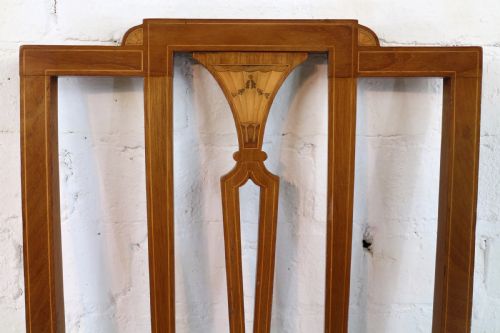 SET OF TWELVE SHERATON REVIVAL MAHOGANY INLAID DINING CHAIRS BY JAMES GARVIE SONS ABERDEEN 12 - ADDITIONAL PHOTO 12