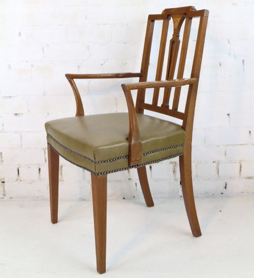SET OF TWELVE SHERATON REVIVAL MAHOGANY INLAID DINING CHAIRS BY JAMES GARVIE SONS ABERDEEN 12 - ADDITIONAL PHOTO 17