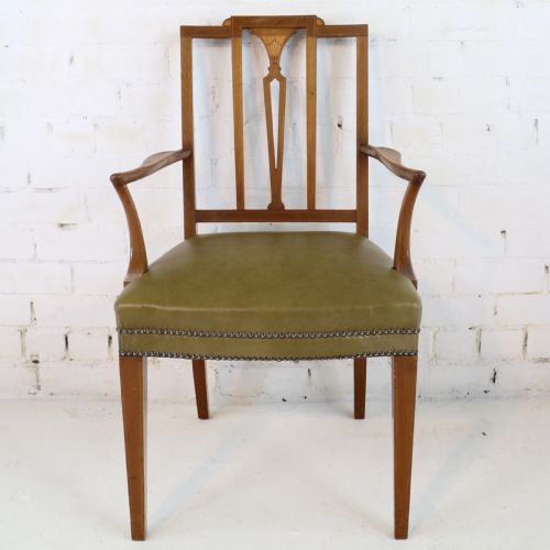 SET OF TWELVE SHERATON REVIVAL MAHOGANY INLAID DINING CHAIRS BY JAMES GARVIE SONS ABERDEEN 12 - ADDITIONAL PHOTO 25