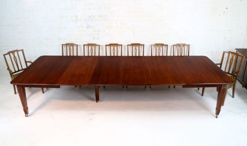 ANTIQUE MAHOGANY EXTENDING DINING TABLE WITH FOUR LEAVES LEAF HOLDER BY JAMES GARVIE SONS ABERDEEN - ADDITIONAL PHOTO 3