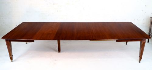 ANTIQUE MAHOGANY EXTENDING DINING TABLE WITH FOUR LEAVES LEAF HOLDER BY JAMES GARVIE SONS ABERDEEN - ADDITIONAL PHOTO 4