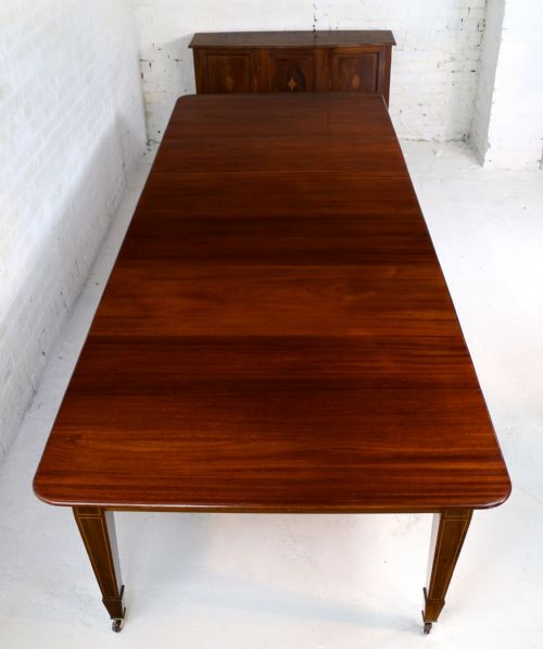 ANTIQUE MAHOGANY EXTENDING DINING TABLE WITH FOUR LEAVES LEAF HOLDER BY JAMES GARVIE SONS ABERDEEN - ADDITIONAL PHOTO 7