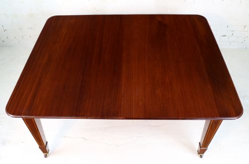 ANTIQUE MAHOGANY EXTENDING DINING TABLE WITH FOUR LEAVES LEAF HOLDER BY JAMES GARVIE SONS ABERDEEN - ADDITIONAL PHOTO 17
