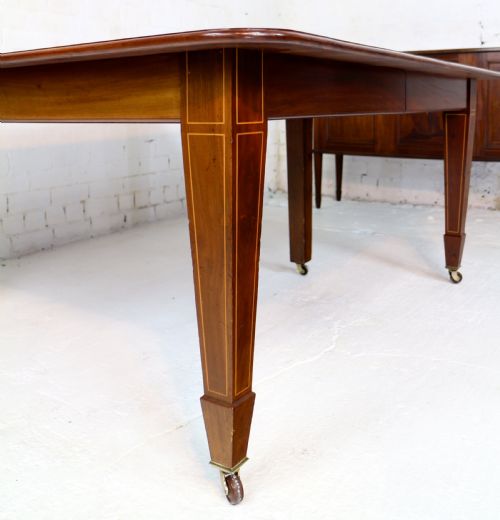 ANTIQUE MAHOGANY EXTENDING DINING TABLE WITH FOUR LEAVES LEAF HOLDER BY JAMES GARVIE SONS ABERDEEN - ADDITIONAL PHOTO 20