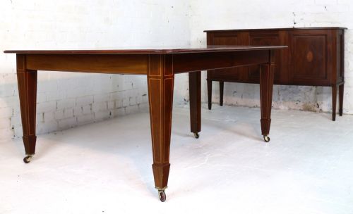 ANTIQUE MAHOGANY EXTENDING DINING TABLE WITH FOUR LEAVES LEAF HOLDER BY JAMES GARVIE SONS ABERDEEN - ADDITIONAL PHOTO 25