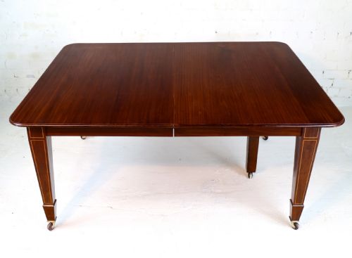 ANTIQUE MAHOGANY EXTENDING DINING TABLE WITH FOUR LEAVES LEAF HOLDER BY JAMES GARVIE SONS ABERDEEN - ADDITIONAL PHOTO 29