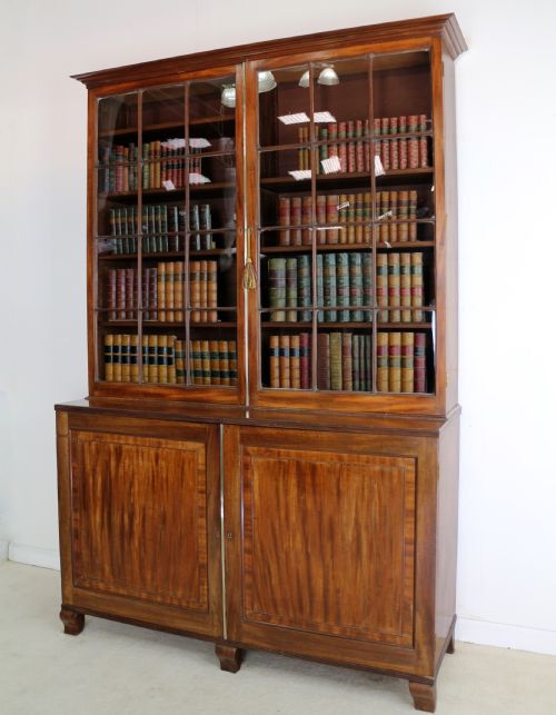 REGENCY MAHOGANY BOOKCASE CABINET - ADDITIONAL PHOTO 3