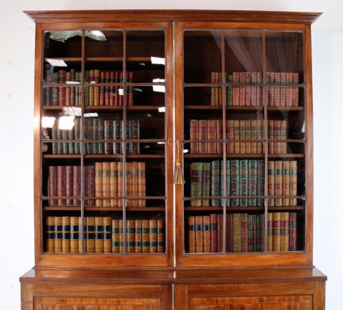 REGENCY MAHOGANY BOOKCASE CABINET - ADDITIONAL PHOTO 4