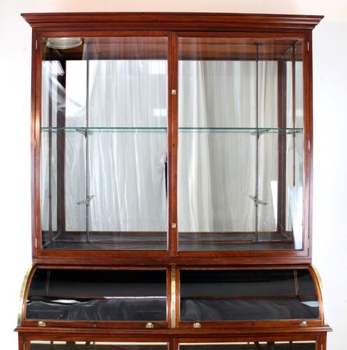 VICTORIAN MAHOGANY SHOP OR JEWELLERY DISPLAY CABINET - ADDITIONAL PHOTO 2