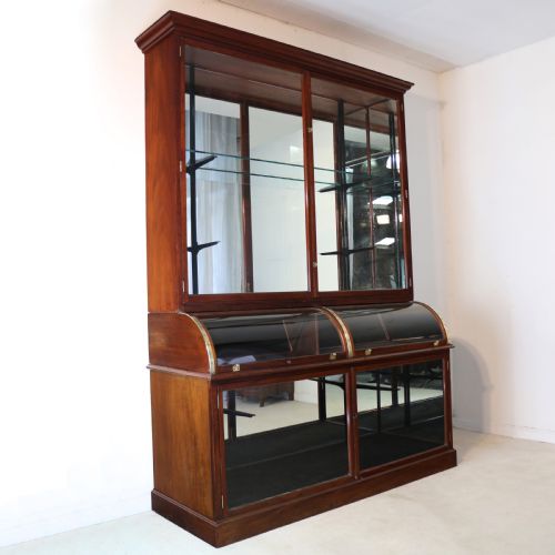 VICTORIAN MAHOGANY SHOP OR JEWELLERY DISPLAY CABINET - ADDITIONAL PHOTO 3