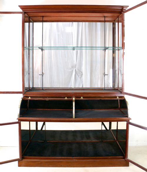 VICTORIAN MAHOGANY SHOP OR JEWELLERY DISPLAY CABINET - ADDITIONAL PHOTO 11