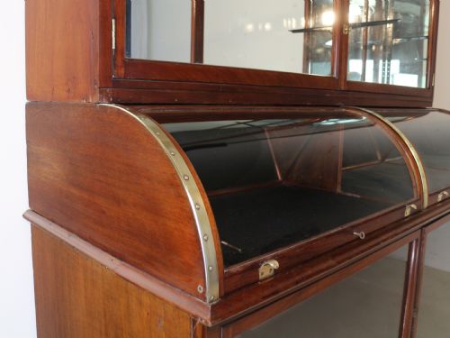 VICTORIAN MAHOGANY SHOP OR JEWELLERY DISPLAY CABINET - ADDITIONAL PHOTO 14