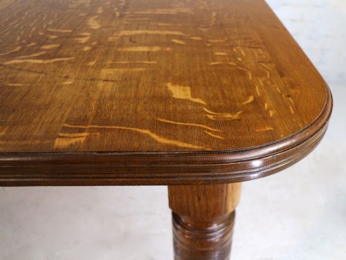 VICTORIAN OAK EXTENDING DINING TABLE 3 LEAVES 10FTSEATS 12 - ADDITIONAL PHOTO 25