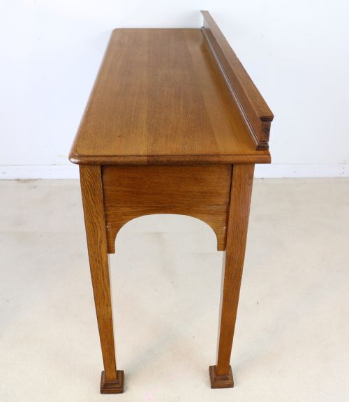 ARTS CRAFTS OAK HALL OR SERVING TABLE BY JAMES SHOOLBRED CO LONDON - ADDITIONAL PHOTO 16