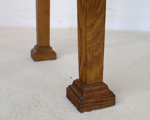 ARTS CRAFTS OAK HALL OR SERVING TABLE BY JAMES SHOOLBRED CO LONDON - ADDITIONAL PHOTO 18