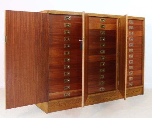 OAK AND MAHOGANY MUSEUM COLLECTORS CABINET C1930 - ADDITIONAL PHOTO 14