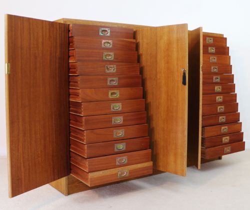 OAK AND MAHOGANY MUSEUM COLLECTORS CABINET C1930 - ADDITIONAL PHOTO 16