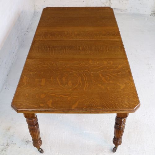 VICTORIAN OAK DINING TABLE 2 LEAVES 6FT 10SEATS 8 - ADDITIONAL PHOTO 13