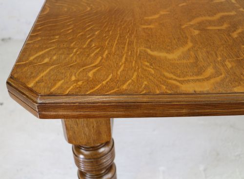 VICTORIAN OAK DINING TABLE 2 LEAVES 6FT 10SEATS 8 - ADDITIONAL PHOTO 19