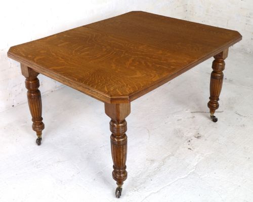VICTORIAN OAK DINING TABLE 2 LEAVES 6FT 10SEATS 8 - ADDITIONAL PHOTO 23