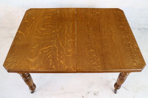 VICTORIAN OAK DINING TABLE 2 LEAVES 6FT 10SEATS 8 - ADDITIONAL PHOTO 24