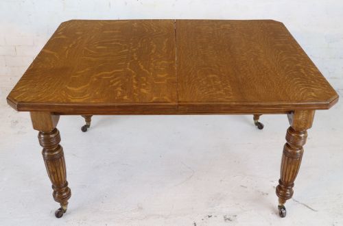 VICTORIAN OAK DINING TABLE 2 LEAVES 6FT 10SEATS 8 - ADDITIONAL PHOTO 28