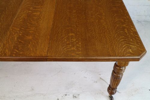 VICTORIAN OAK DINING TABLE 2 LEAVES 6FT 10SEATS 8 - ADDITIONAL PHOTO 29
