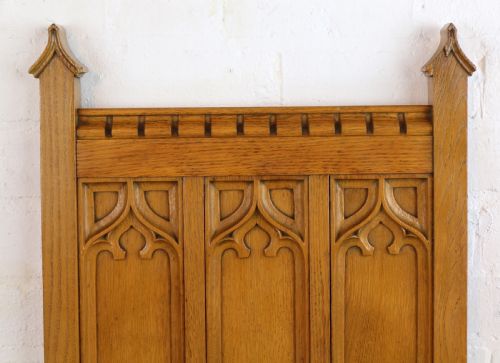 SET OF TWELVE GOTHIC REVIVAL ARTS CRAFTS OAK DINING CHAIRS ATTRIBUTED TO SHAPLAND PETTER 12 - ADDITIONAL PHOTO 21