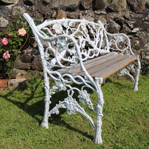 RARE VICTORIAN PHOENIX FOUNDRY RUSTIC PATTERN CAST IRON GARDEN SEATBENCH - ADDITIONAL PHOTO 4