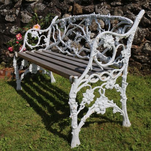 RARE VICTORIAN PHOENIX FOUNDRY RUSTIC PATTERN CAST IRON GARDEN SEATBENCH - ADDITIONAL PHOTO 5
