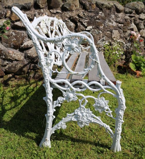 RARE VICTORIAN PHOENIX FOUNDRY RUSTIC PATTERN CAST IRON GARDEN SEATBENCH - ADDITIONAL PHOTO 9