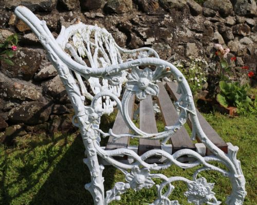 RARE VICTORIAN PHOENIX FOUNDRY RUSTIC PATTERN CAST IRON GARDEN SEATBENCH - ADDITIONAL PHOTO 10